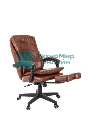 Кресло Бюрократ T-9950MSG-F/BROWN-PU коричневый, экокожа