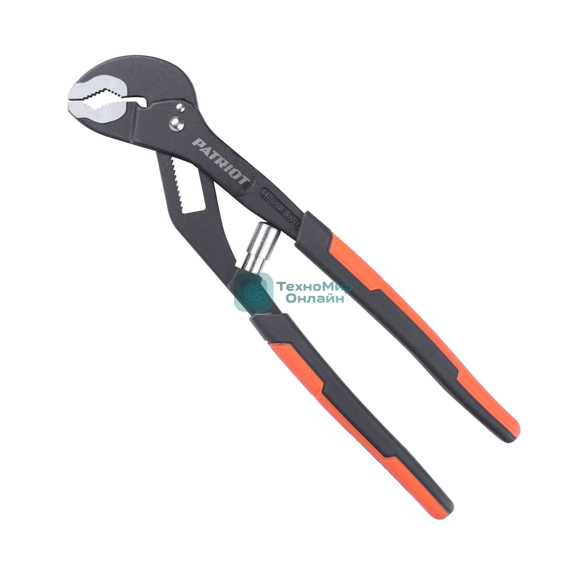 Ключ переставной Patriot WPP 300, Cr-V, cаморегулирующийся, 2компонент.рукоятки, Teflon (ПТФЭ) покрытие, 300 мм/50 мм зев/15 ступеней регулировки