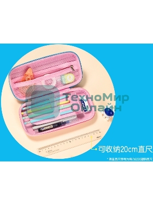 Пенал Deli BC288B Pupal, ассорти 1 отделение, 230x110x55мм EVA