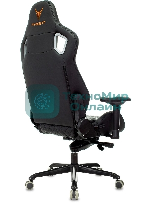 Кресло игровое Knight TITAN черный ромбик эко.кожа с подголов. крестовина металл