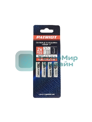 Набор пилок для лобзика EDGE by PATRIOT №1, 4шт в блистере