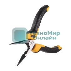 Удлиненные плоскогубцы Deli DL2106Z 160 мм, сталь CrV, прорезиненная двухкомпонентная ручка