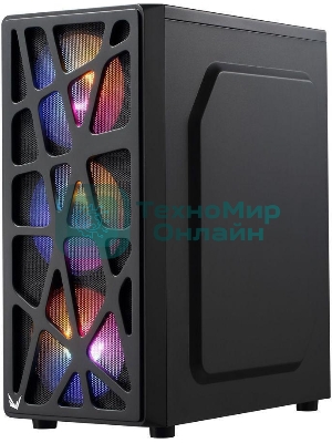 Компьютерный корпус Aerocool/Formula MANA черный без БП ATX 6x120мм 2xUSB 2.0 1xUSB 3.0 audio bott PSU