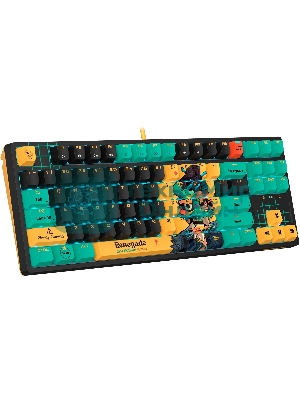 Клавиатура A4Tech Bloody AT87 Renegade проводная USB черный/зеленый