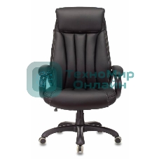 Кресло Бюрократ T-9922N Leather Venge Black черный, экокожа