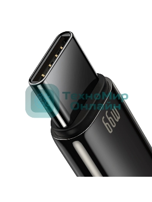 Кабель Baseus CATWJ-C01 Tungsten Gold Fast Charging Data Cable USB to Type-C 66W 2m Black