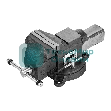 Тиски слесарные Denzel BVH-125, 125 мм, поворотные, стальная направляющая, с наковальней