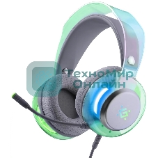 Гарнитура Defender Glitch белый, проводная, подсветка