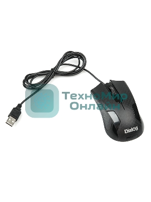 Мышь проводная Dialog Pointer MOP-08U черный, 800 dpi, USB, кнопки - 3