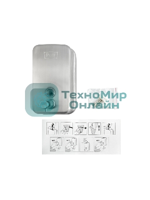 Дозатор PUFF 1402.096 для жидкого мыла из нерж. стали. матовый -8608m 800ml