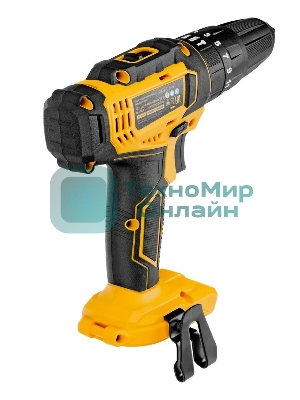 Дрель-шуруповерт Denzel CID-18-0, 18 В, 0 Ач, 30 Нм, щеточный, ударный