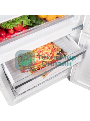 Холодильник Maunfeld MFF1857NFW белый мат. инвертер двухкамерный 336/117л морозилка снизу