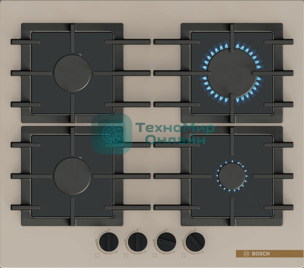 Газовая варочная панель Bosch PPP6B1J40R бежевый