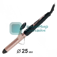 Щипцы для завивки волос DELTA LUX DL-0626 коричневый/черный, 25 мм, 180 °C, 1 режим