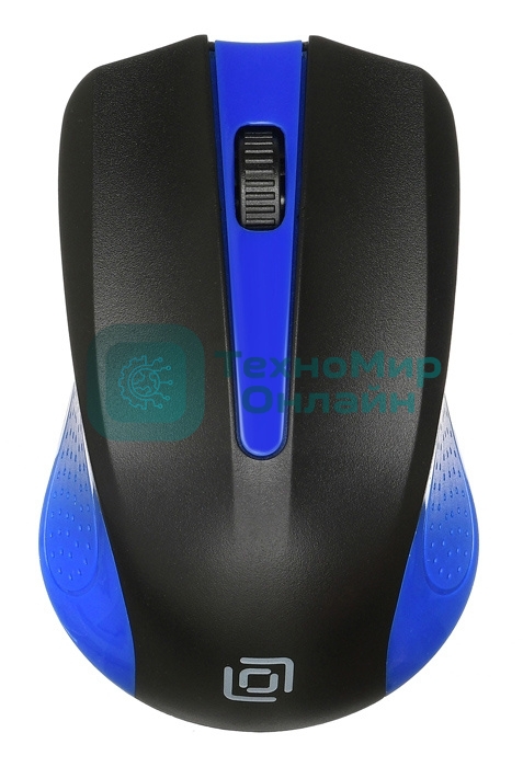 Мышь беспроводная Oklick 485MW черный/синий, 1200 dpi, радиоканал, USB, кнопки - 3
