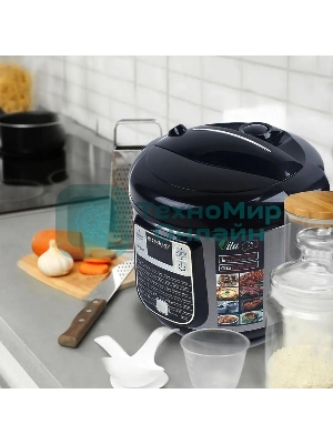 Мультиварка Endever Vita-95, мощность 1000 Вт, черный/стальной, емкость 5л, 45 авторежимов работы, книга рецептов