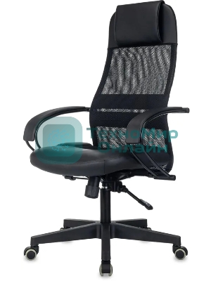 Кресло эргономичное Бюрократ CH-NOVA LUX черный сетка/ткань крестов. пластик