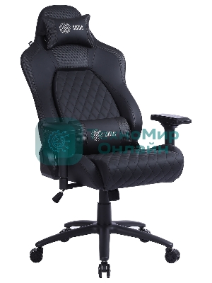 Кресло Cactus CS-CHR-130-M черный, экокожа, подголовник