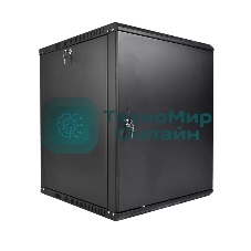 Шкаф телекоммуникационный настенный разборный ЦМО ЭКОНОМ 18U (600 650) дверь металл, черный