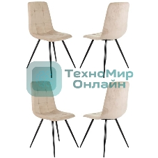 Стул для дома Бюрократ CH-K1_4 комплект 4 шт бежевый Holland 06 металл черный на ножках