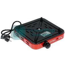 Плита настольная электрическая Centek CT-1508 красный, 1 кВт, ТЭН, конфорки - 1, эмаль, поворотные переключатели