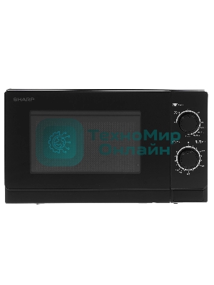 Микроволновая печь Sharp R-6000RK черный, 20 л, 800 Вт, переключатели - поворотный механизм