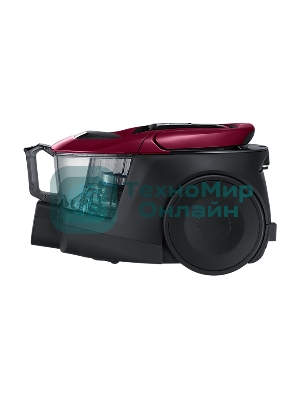 Пылесос Samsung VC18M31A0HP бордовый/черный, 380/1800 Вт, уборка сухая, пылесборник контейнер 2 л