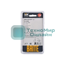 Рамка 2-местная IEK BRITE РУ-2-2-БрБ стекло белый