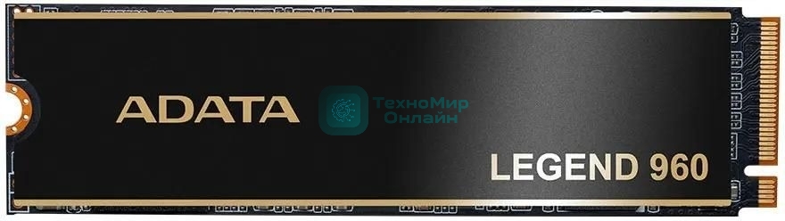Накопитель SSD ADATA LEGEND 960, 1Tb, PCIe 4.0 x4, M.2 2280, NVMe, R/W 7400/6000, с радиатором