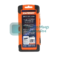 Набор буров PATRIOT SDS Plus, 5 шт: 5x110 мм, 6x110 мм, 6x160 мм, 8x160 мм, 10x160 мм в боксе