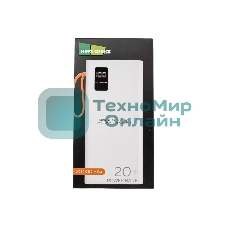 Портативный аккумулятор More choice (4620202550552) PB22-20 с кабелем 2USB 2.1A - 20000mAh белый