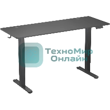 Стол компьютерный Cactus CS-EDL-BBK черный, столешница ДСП, каркас черный