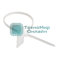 Хомут кабельный IEK UHH61-3-110-100 ХП1 2.5х110 нейл. бел. с таб. 20х13 (уп. 100 шт)