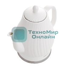 Чайник электрический Centek CT-0064 2.0л, 2150W, супербелая керамика, рельефный корпус