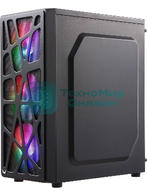 Компьютерный корпус Aerocool/Formula MANA черный без БП ATX 6x120мм 2xUSB 2.0 1xUSB 3.0 audio bott PSU