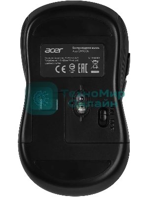 Мышь беспроводная Acer OMR306 черный/серый, 1600 dpi, радиоканал, USB, кнопки - 6