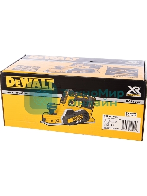 Аккумуляторный бесщеточный рубанок XR DeWalt DCP580N-XJ черный/желтый