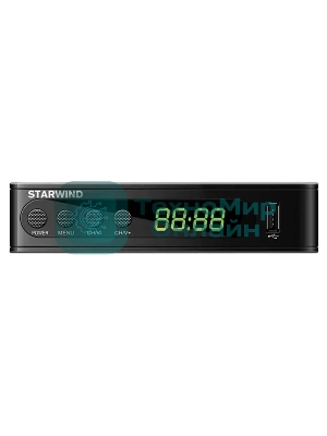 Приставка для цифрового ТВ Starwind CT-200 черный, DVB-T2, DVB-T, DVB-C, HDMI, USB 2.0 х2