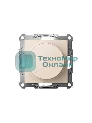 Светорегулятор (диммер) SE AtlasDesign беж, повор-нажим, LED, RC, 400 Вт, мех.