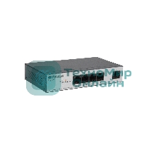 Коммутатор Unmanaged Switch 4x1000Base-T PoE, 1x1000Base-T, PoE Budget 60W, Long-range PoE up to 250m, metal case