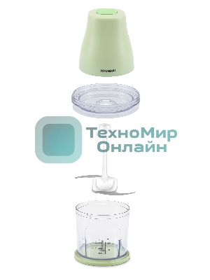 Измельчитель электрический Hyundai HYC-P3108 0.8л. 300Вт черный/зеленый