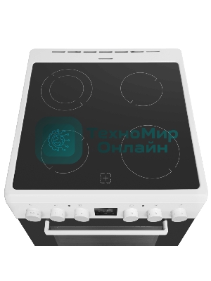 Плита электрическая Maunfeld MEC67CW08TD белый, конфорок 4 шт, духовка 59 л, 60 см x 85 см x 60 см