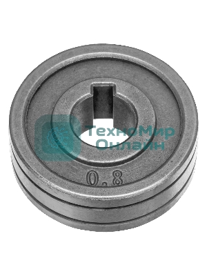 Подающий ролик Denzel V профиль под стальную проволоку 0,8-1 мм, 2 шт