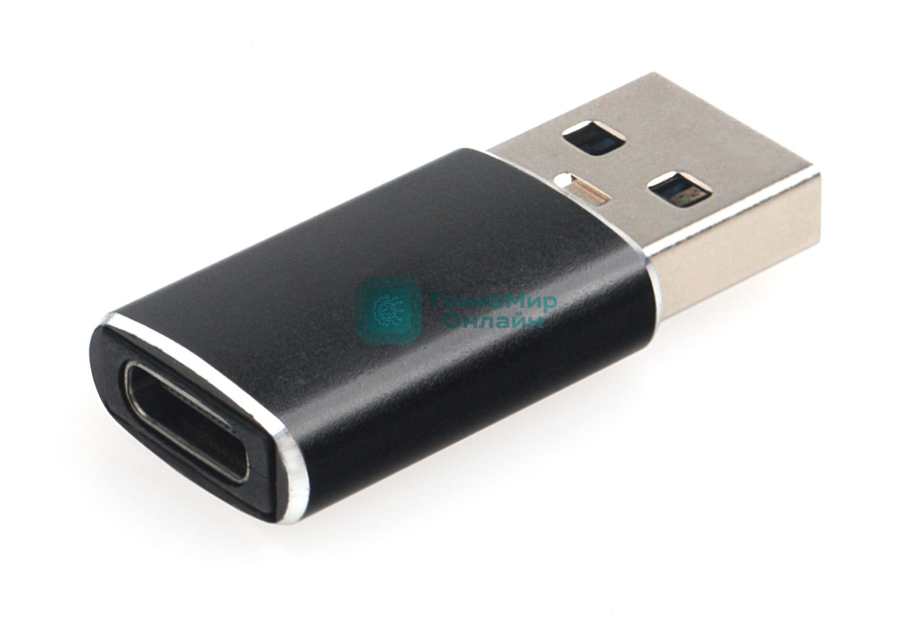 Переходник USB3.1 Cablexpert A-USB3.1-AMCF, AM/Type-C(F), 5 Гбит/с, QC3.0, метал.корпус, Pro, черный, пакет