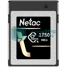Флеш карта CFexpress 512Gb Netac CF2000 NT02CF2000-512G-S PCIe Gen 3x2 Type B cards, up to 1750MB/1650MB/
