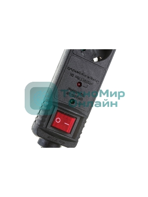 Сетевой фильтр Energenie Сетевой фильтр SPG5-C-5 1.5m 16А черный 