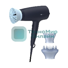 Фен Philips BHD360/20 черный/синий, 2100 Вт, ионизация