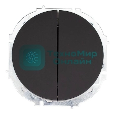 Выключатель 2-кл. СП OSEN 10А IP20 механизм черный бархат LEZARD 743-4288-101