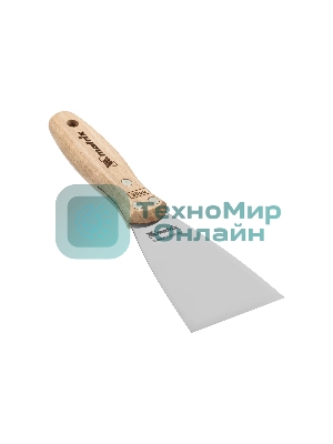 Шпательная лопатка Matrix из нержавеющей стали, 80 мм, буковая рукоятка, EFP