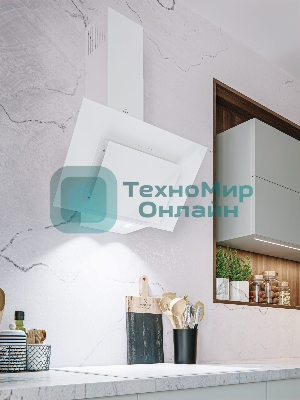 Вытяжка каминная LEX MIRA GS 600 белая, 59.5 см, 1000 куб. м/ч, 49 дБ